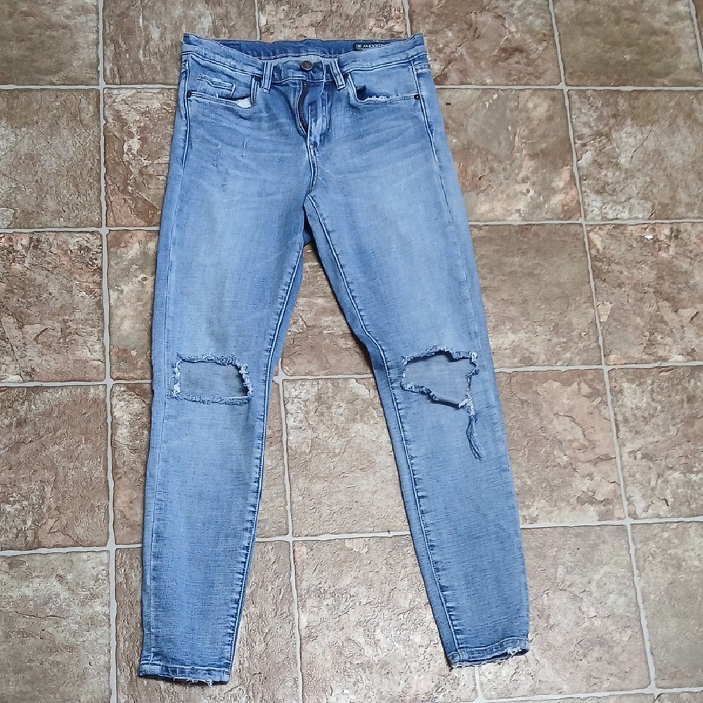 BlankNYC "The Bond" Light Blue Distressed Skinny Jeans Size 27